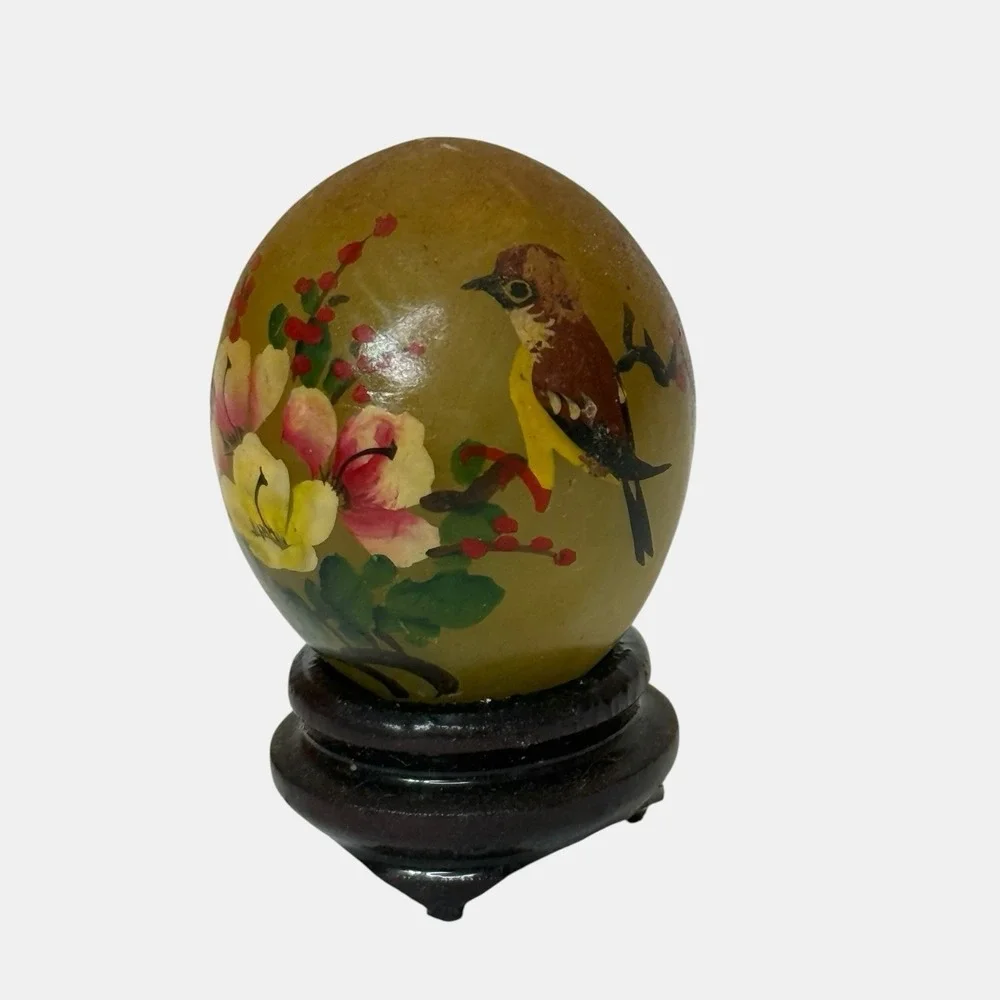 Vintage Hand Painted Jade Eggs‎ 1.5